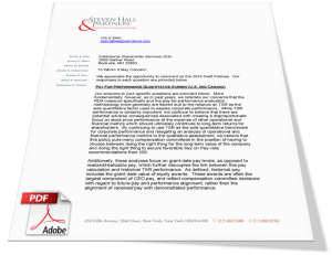 SHP Response to ISS 2014 Draft Policies_Cover